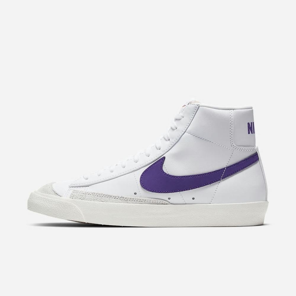 Basket Montante Nike Blazer Mid '77 Vintage Blanche 6904-812 White/Sail/Voltage Purple Homme | ZRZ-46742252